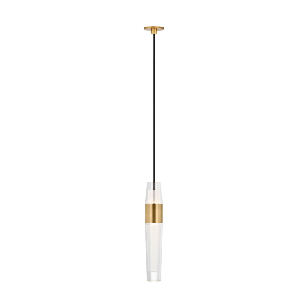 Visual Comfort Modern - LED Pendant - Lassell - Natural Brass- Union Lighting Luminaires Decor