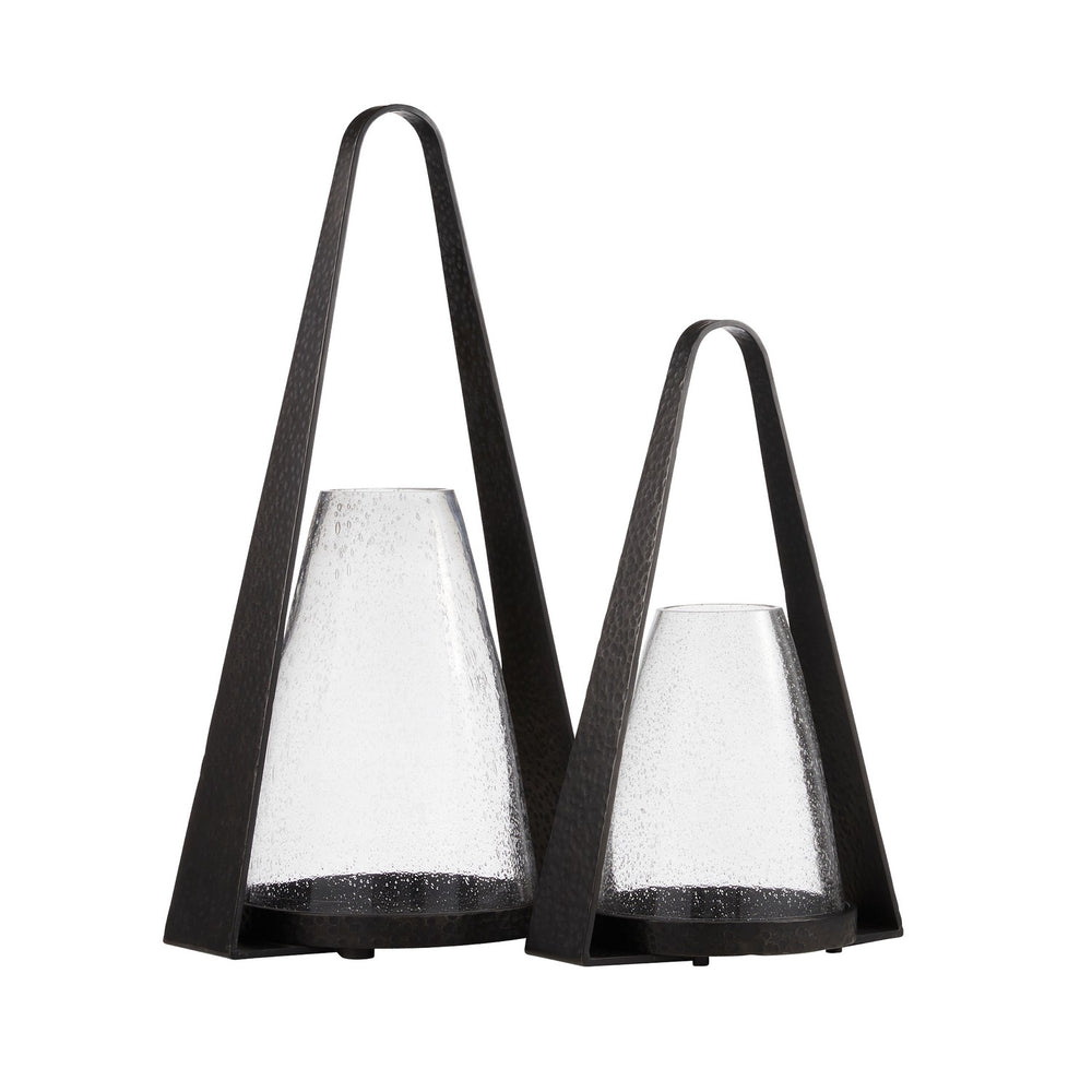 Arteriors - Hurricanes, Set of 2 - Dayton - Clear/Blackened Iron- Union Lighting Luminaires Decor
