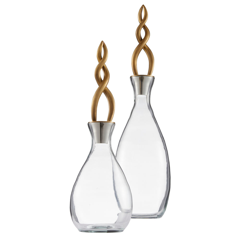 Arteriors - Decanters, Set of 2 - Elixir - Smoke/Vintage Brass- Union Lighting Luminaires Decor