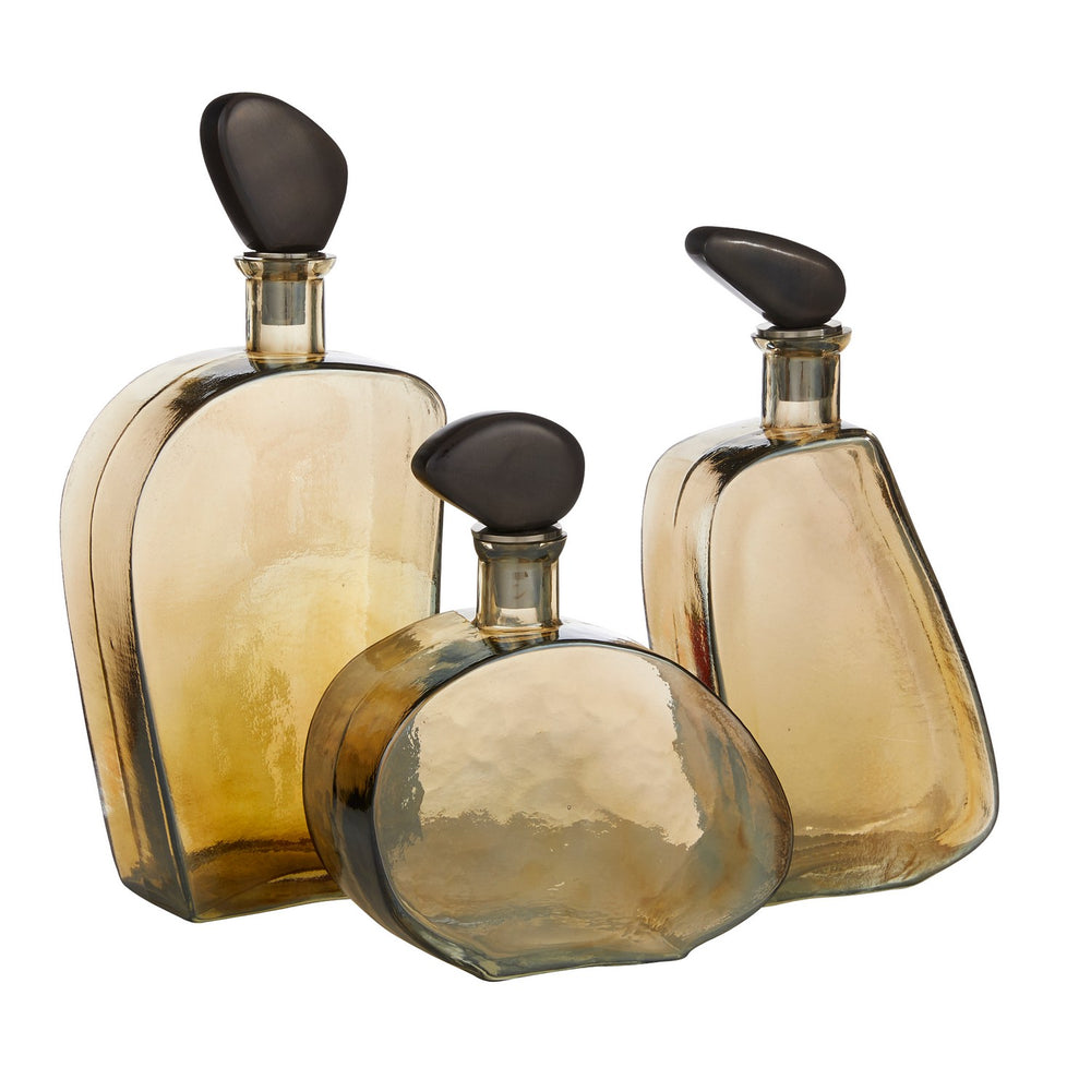 Arteriors - Decanters, Set of 3 - Calhoun - Smoke Luster/Bronze- Union Lighting Luminaires Decor