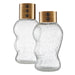 Arteriors - Vases, Set of 2 - Decker - Clear/Vintage Brass/Bronze- Union Lighting Luminaires Decor