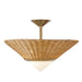 Arteriors - Three Light Flush Mount - Calista - Natural/White/Antique Brass- Union Lighting Luminaires Decor