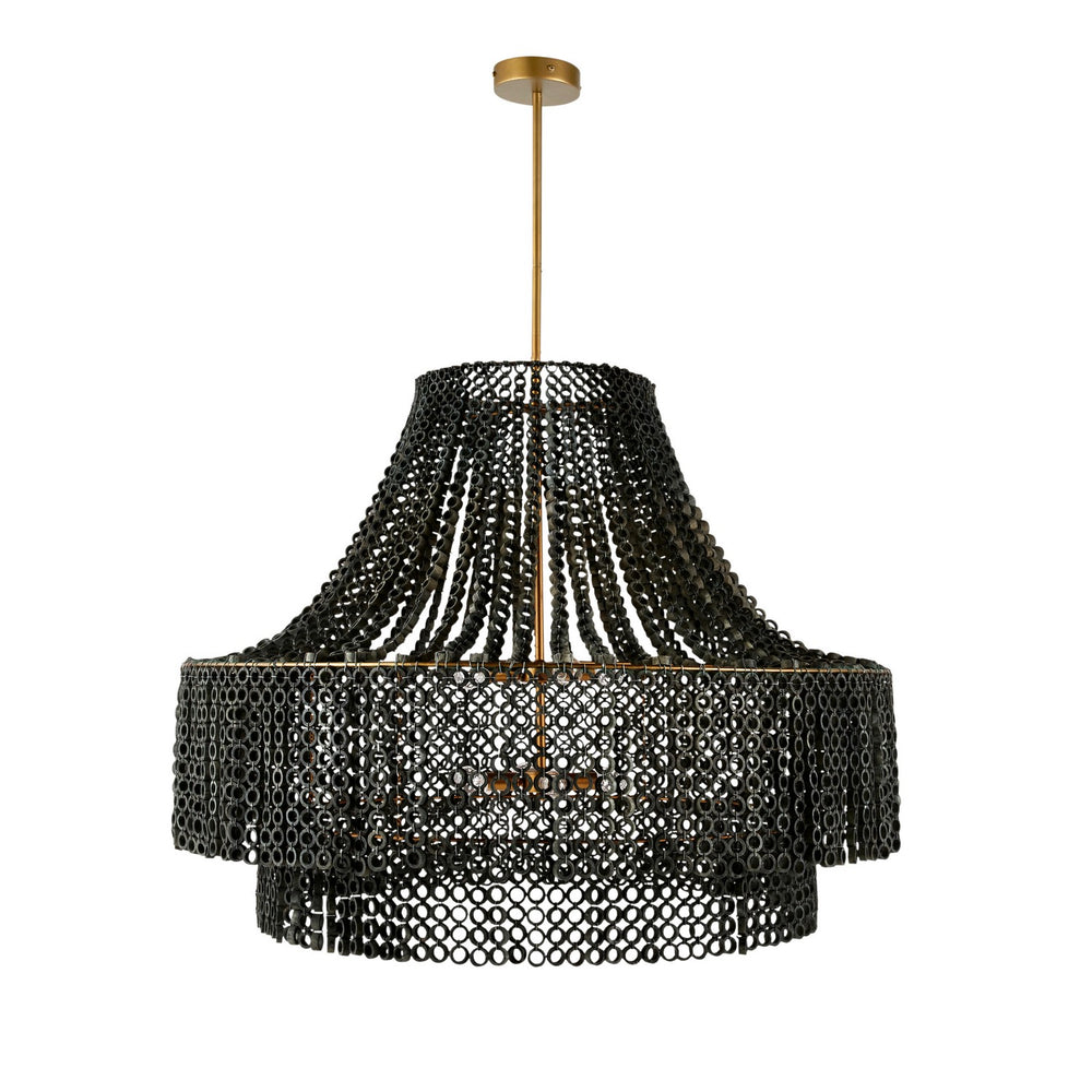 Arteriors - Eight Light Chandelier - Hannie - Gray Wash/Antique Brass- Union Lighting Luminaires Decor