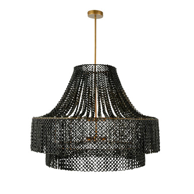 Arteriors - Eight Light Chandelier - Hannie - Gray Wash/Antique Brass- Union Lighting Luminaires Decor