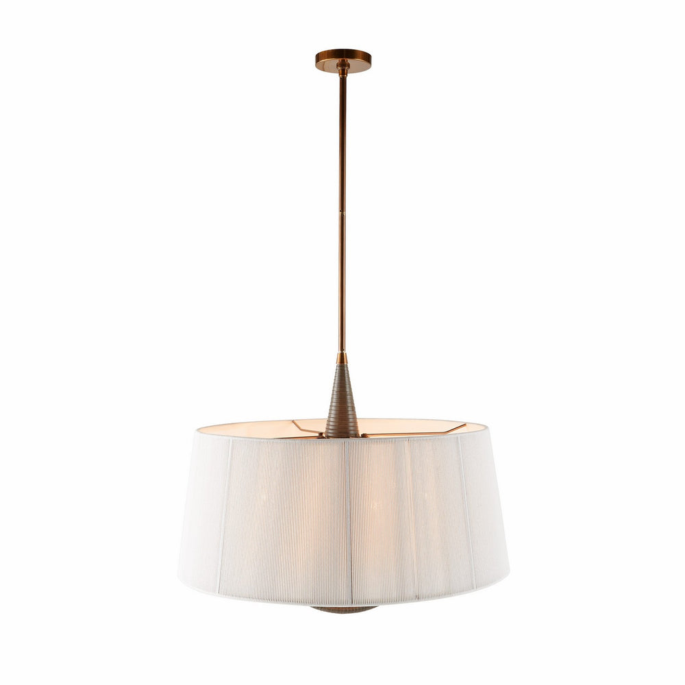 Arteriors - Six Light Pendant - Middlebury - Graphite/Graphite/Heritage Brass- Union Lighting Luminaires Decor