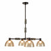 Arteriors - Four Light Chandelier - Eli - Blackened Iron/Smoke/Black- Union Lighting Luminaires Decor