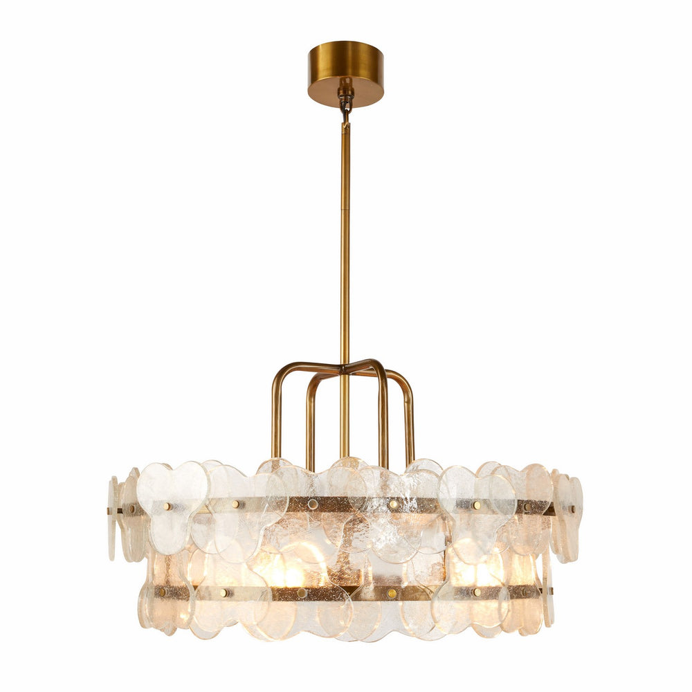 Arteriors - Four Light Chandelier - Cascade - Clear/Antique Brass- Union Lighting Luminaires Decor