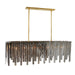 Arteriors - Seven Light Chandelier - Leighton - Smoke Luster/Antique Brass- Union Lighting Luminaires Decor