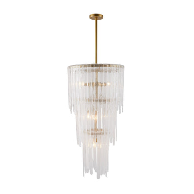 Arteriors - Seven Light Chandelier - Raine - Clear Seedy/Antique Brass- Union Lighting Luminaires Decor