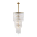 Arteriors - Seven Light Chandelier - Raine - Clear Seedy/Antique Brass- Union Lighting Luminaires Decor