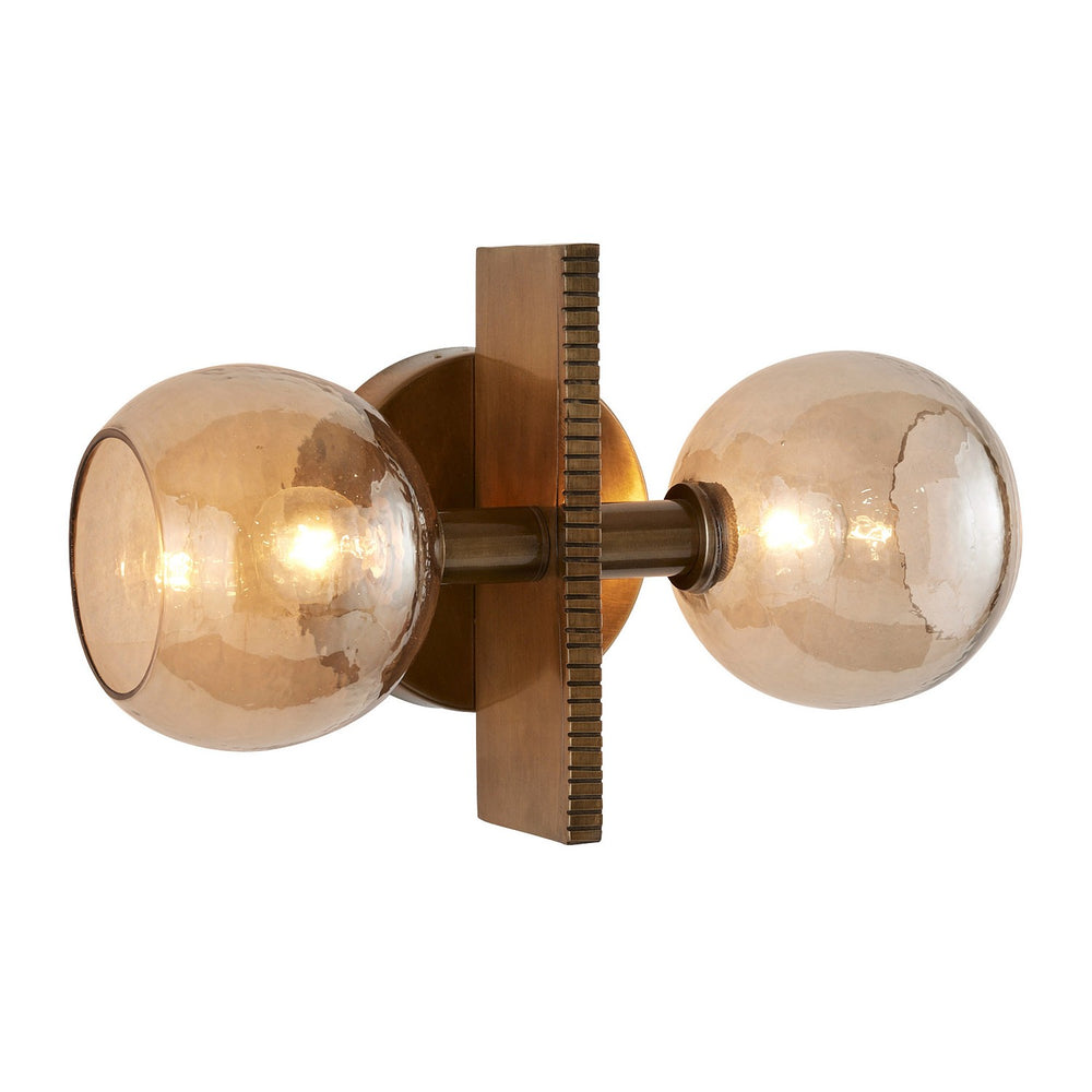 Arteriors - Two Light Wall Sconce - Chamberlin - Smoke/Antique Brass- Union Lighting Luminaires Decor