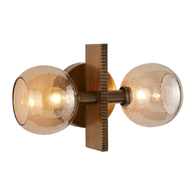 Arteriors - Two Light Wall Sconce - Chamberlin - Smoke/Antique Brass- Union Lighting Luminaires Decor
