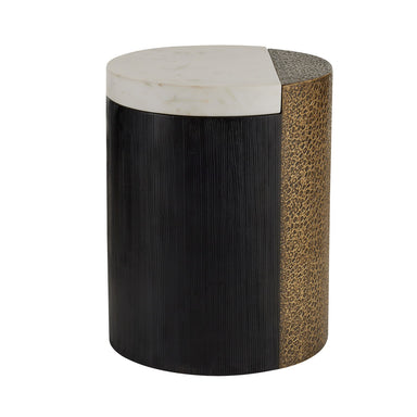 Arteriors - Accent Table - Celestine - White/Antique Brass/Ebony- Union Lighting Luminaires Decor