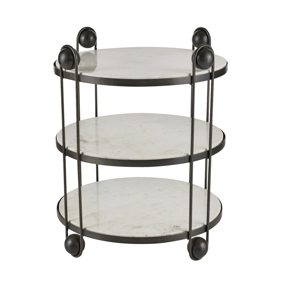 Arteriors - End Table - Carlita - White/Bronze- Union Lighting Luminaires Decor