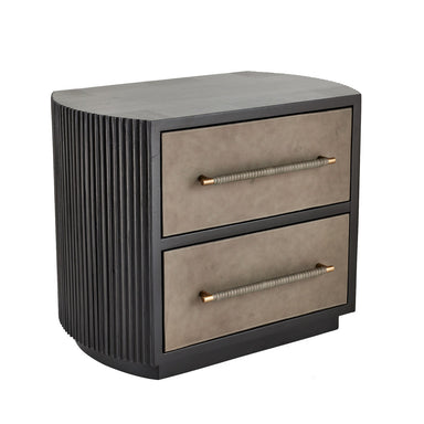 Arteriors - Side Table - Eastchester - Ebony/Dove/Antique Brass- Union Lighting Luminaires Decor