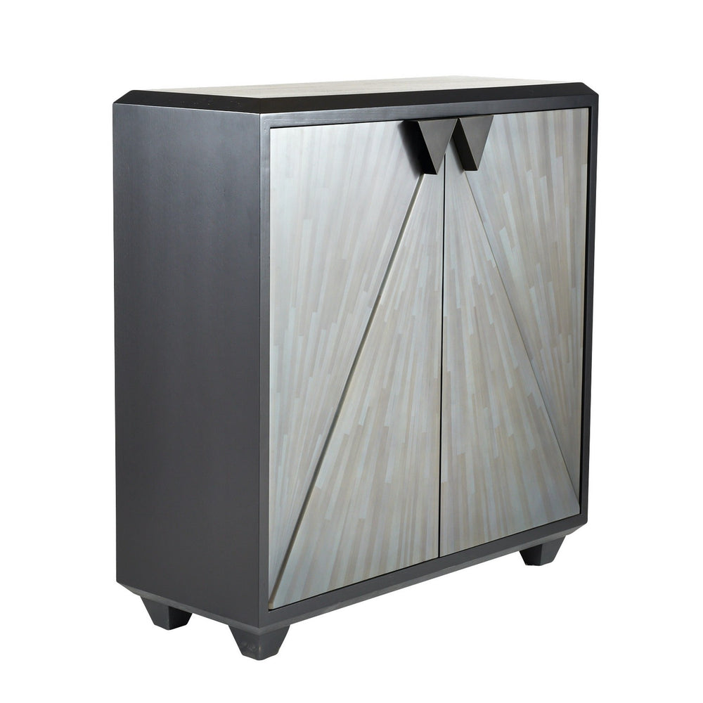 Arteriors - Cabinet - Ellington - Gray Straw Marquetry/Ebony/Bronze- Union Lighting Luminaires Decor