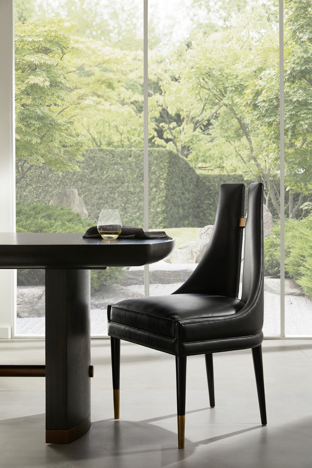 Arteriors - Dining Chair - Crowley - Black/Ebony/Antique Brass- Union Lighting Luminaires Decor