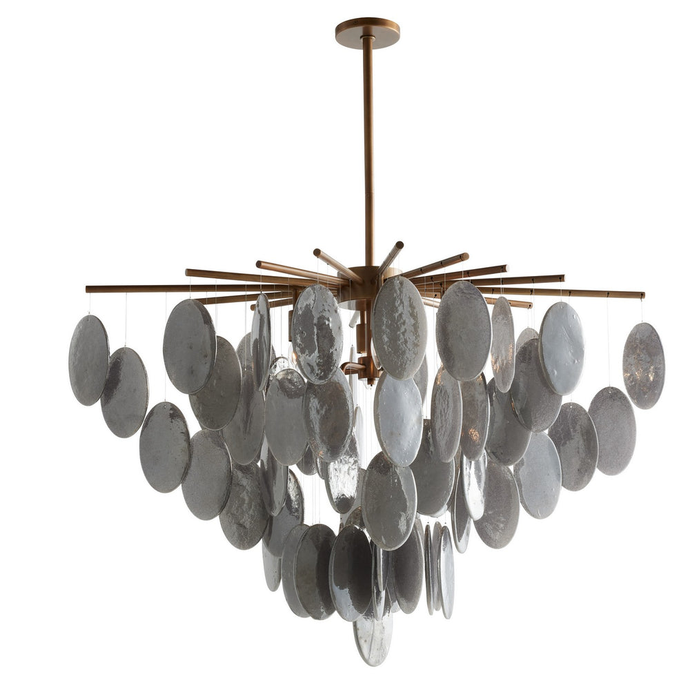Arteriors - Eight Light Chandelier - Tiffany - Antique Brass/Smoke Luster/Antique Brass- Union Lighting Luminaires Decor