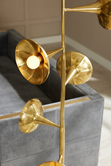 Arteriors - Five Light Floor Lamp - Coltrane - Antique Brass- Union Lighting Luminaires Decor