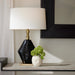 Arteriors - One Light Table Lamp - Estrada - Navy Optic/Antique Brass/Off-White/White- Union Lighting Luminaires Decor