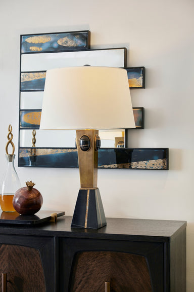 Arteriors - One Light Table Lamp - Cairo - Antique Brass/Bengal/Off-White/Off-White- Union Lighting Luminaires Decor