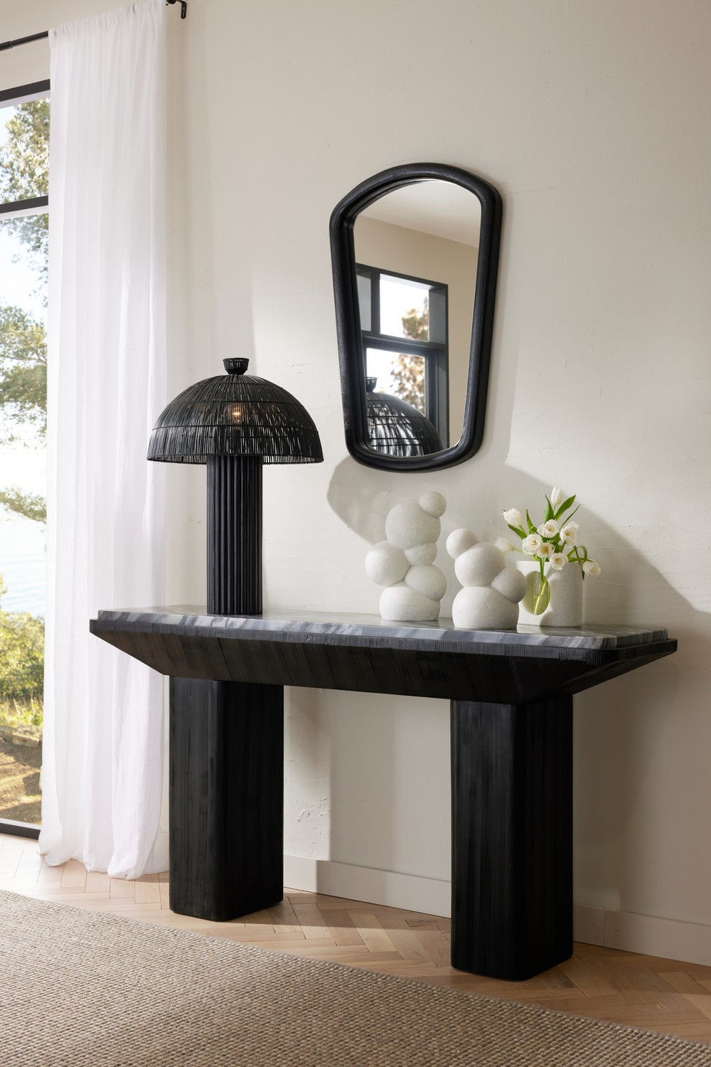Arteriors - One Light Table Lamp - Como - Black/Matte Black/Antique Brass- Union Lighting Luminaires Decor