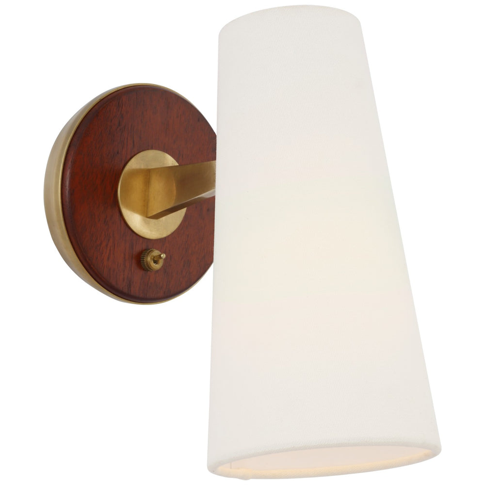 Visual Comfort Signature Canada - LED Wall Sconce - Olina - Hand-Rubbed Antique Brass and Mahogany- Union Lighting Luminaires Decor