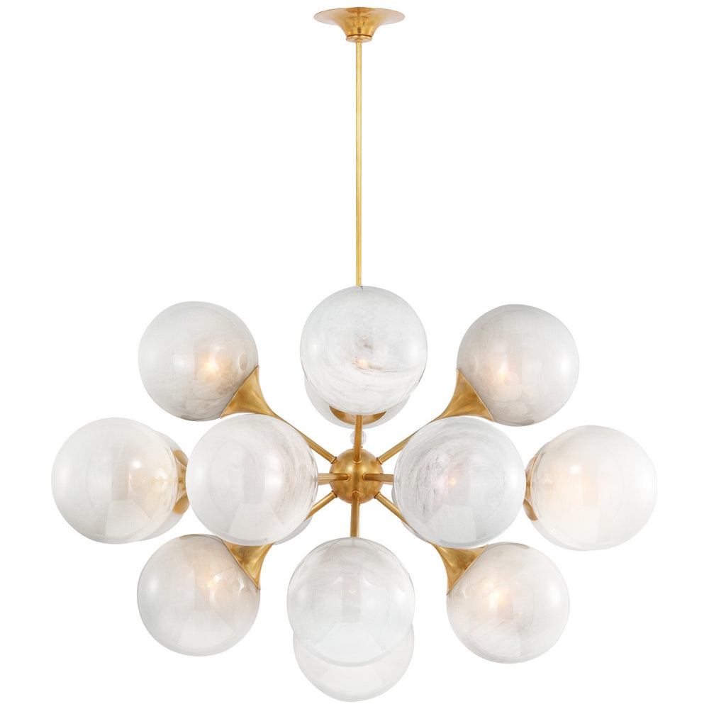 Visual Comfort Signature Canada - LED Chandelier - Cristol - Hand-Rubbed Antique Brass- Union Lighting Luminaires Decor