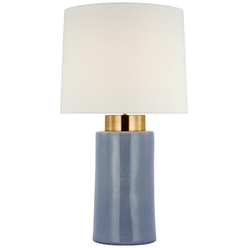 Visual Comfort Signature Canada - LED Table Lamp - Xian - Polar Blue Crackle and Soft Brass- Union Lighting Luminaires Decor