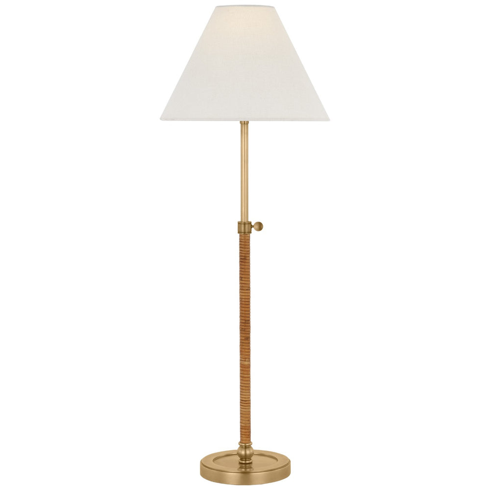 Visual Comfort Signature Canada - LED Buffet Lamp - Basden - Antique-Burnished Brass and Natural Rattan- Union Lighting Luminaires Decor