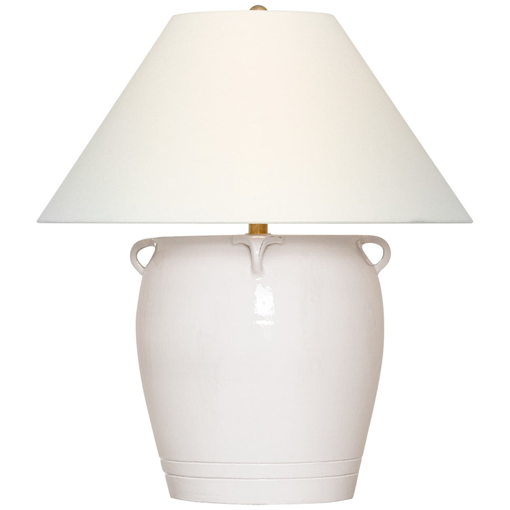 Visual Comfort Signature Canada - LED Table Lamp - Fasano - Glossy White Crackle- Union Lighting Luminaires Decor