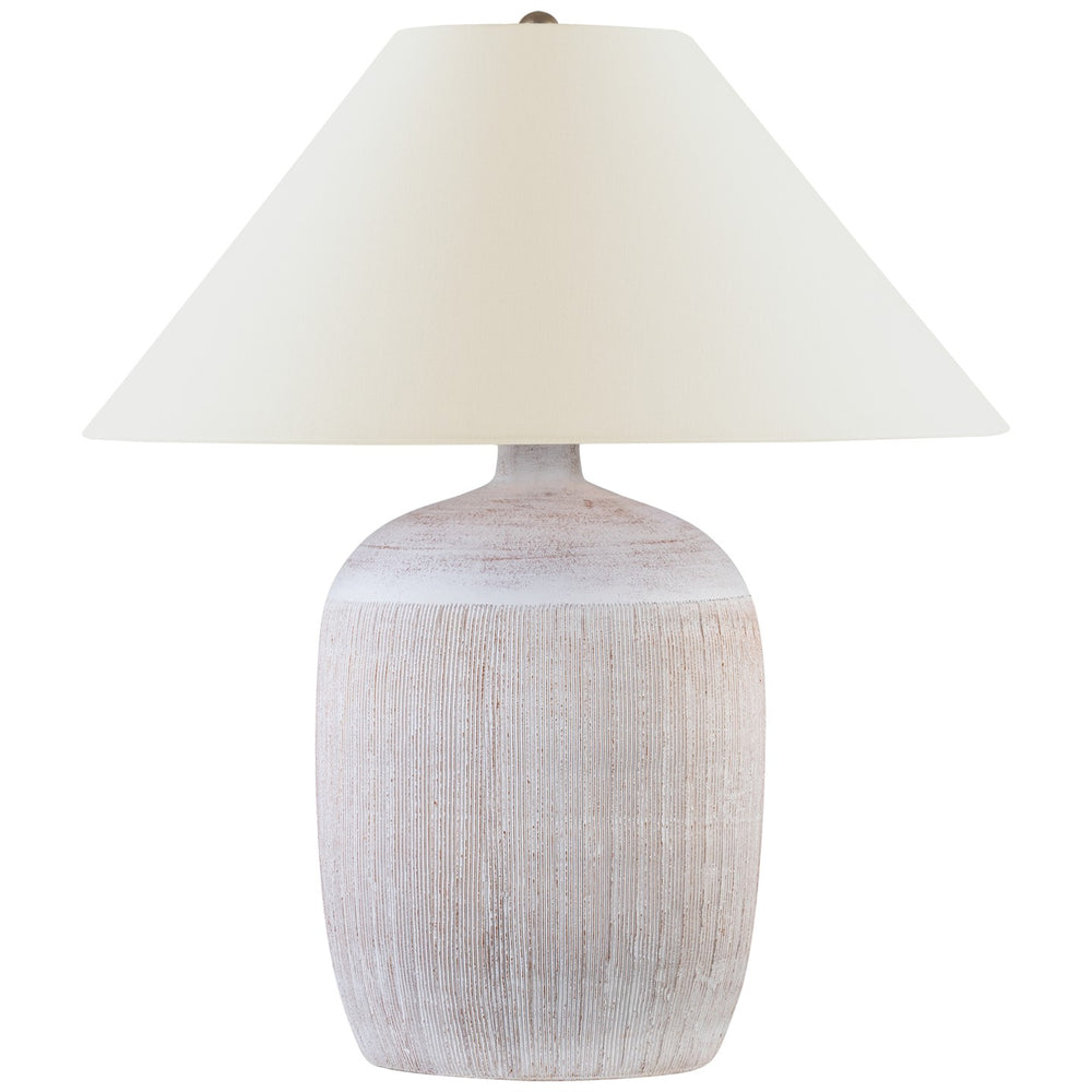 Visual Comfort Signature Canada - LED Table Lamp - Portis - White Washed Terracotta- Union Lighting Luminaires Decor