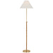 Visual Comfort Signature Canada - LED Floor Lamp - Basden - Antique-Burnished Brass and Natural Rattan- Union Lighting Luminaires Decor