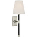 Visual Comfort Signature Canada - LED Wall Sconce - Basden - Polished Nickel and Black Rattan- Union Lighting Luminaires Decor