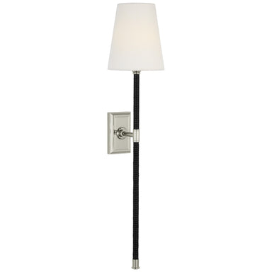 Visual Comfort Signature Canada - LED Wall Sconce - Basden - Polished Nickel and Black Rattan- Union Lighting Luminaires Decor