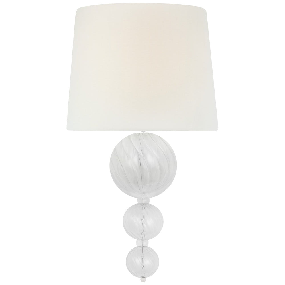 Visual Comfort Signature Canada - LED Wall Sconce - Talia - Plaster White and Clear Swirled Glass- Union Lighting Luminaires Decor