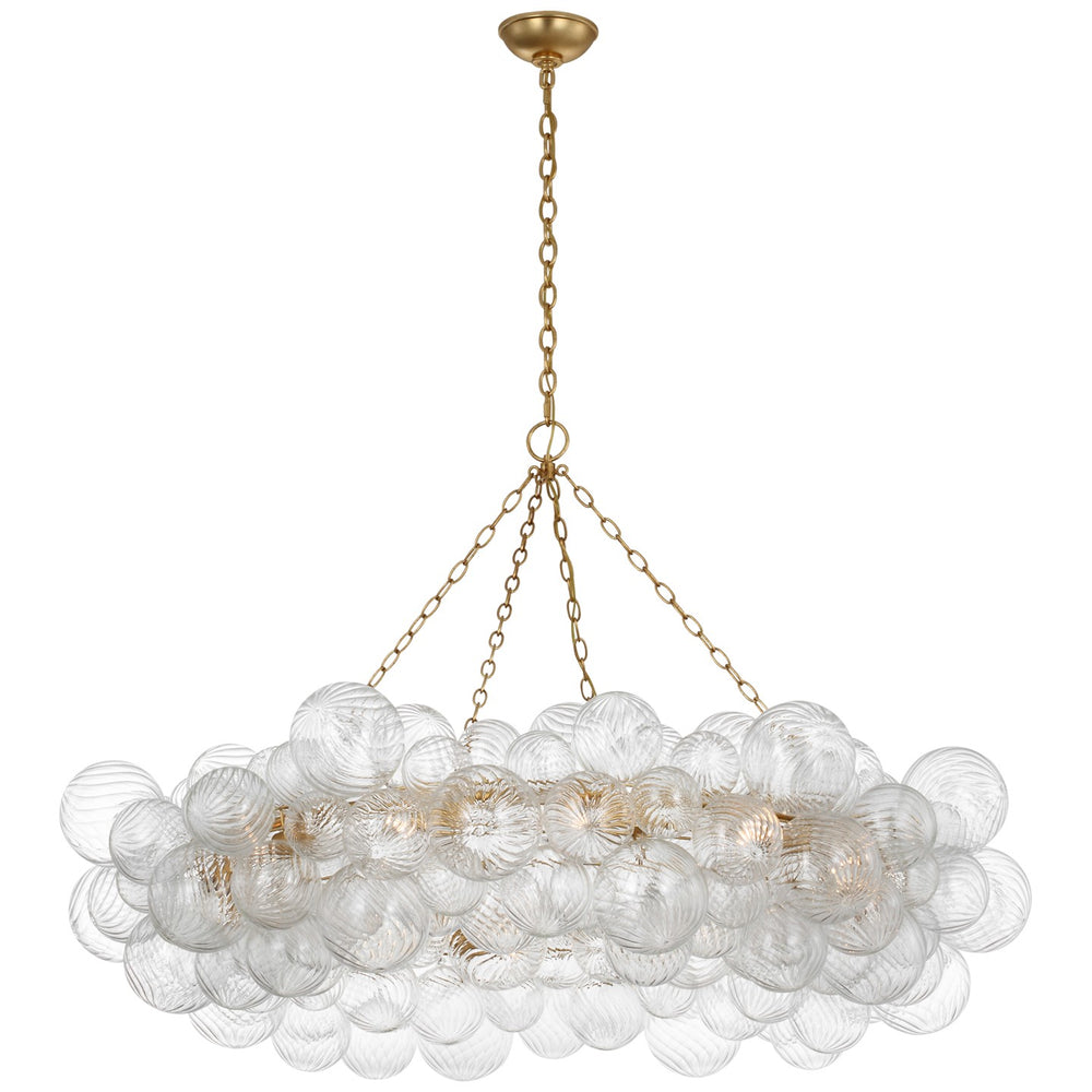 Visual Comfort Signature Canada - LED Chandelier - Talia - Gild and Clear Swirled Glass- Union Lighting Luminaires Decor