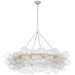 Visual Comfort Signature Canada - LED Chandelier - Talia - Plaster White and Clear Swirled Glass- Union Lighting Luminaires Decor