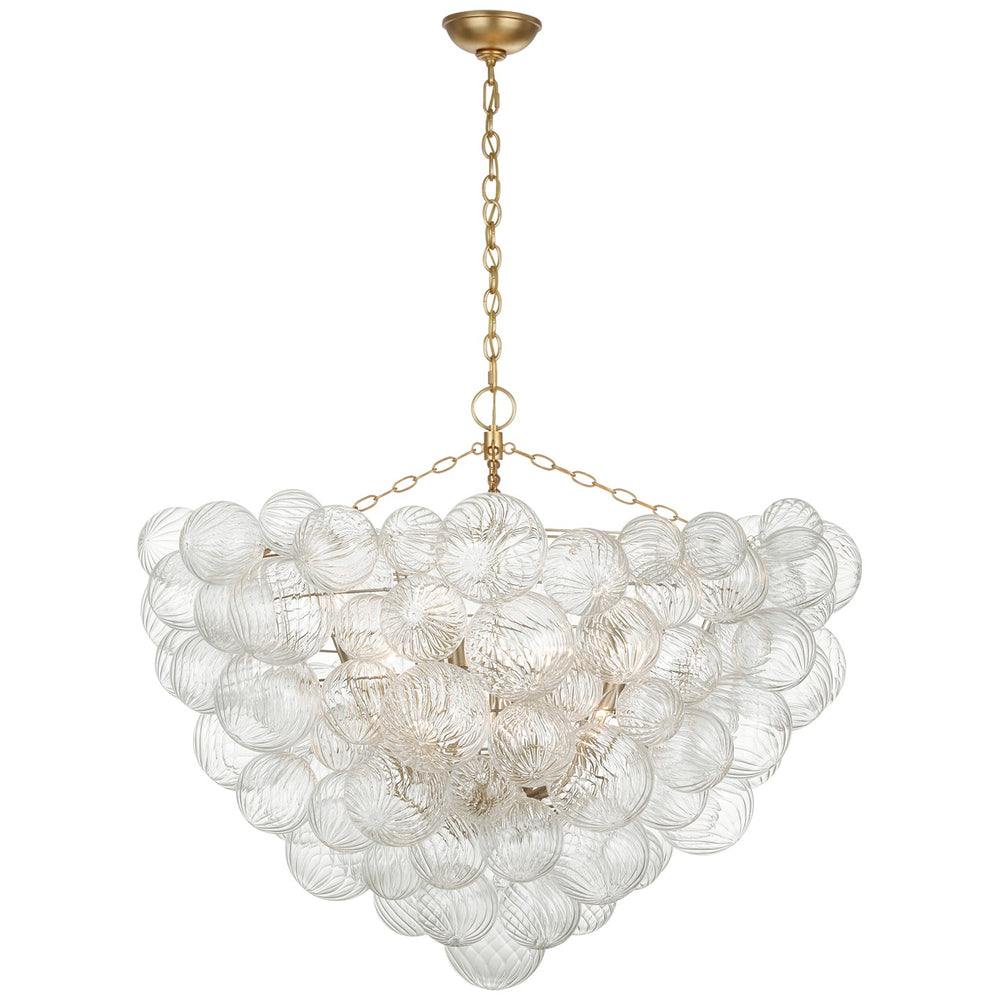 Visual Comfort Signature Canada - LED Chandelier - Talia - Gild and Clear Swirled Glass- Union Lighting Luminaires Decor