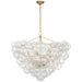 Visual Comfort Signature Canada - LED Chandelier - Talia - Gild and Clear Swirled Glass- Union Lighting Luminaires Decor