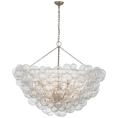 Visual Comfort Signature Canada - LED Chandelier - Talia - Burnished Silver Leaf and Clear Swirled Glass- Union Lighting Luminaires Decor