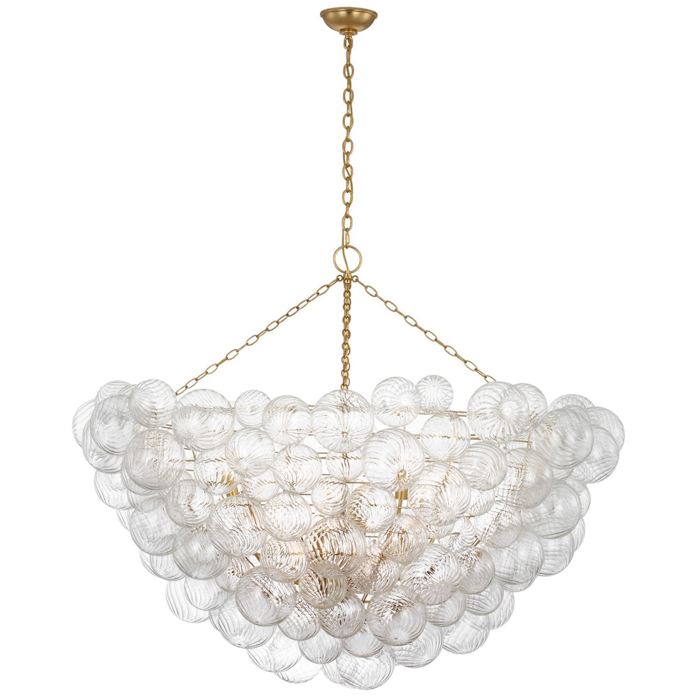 Visual Comfort Signature Canada - LED Chandelier - Talia - Gild and Clear Swirled Glass- Union Lighting Luminaires Decor