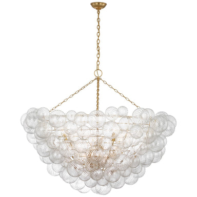 Visual Comfort Signature Canada - LED Chandelier - Talia - Gild and Clear Swirled Glass- Union Lighting Luminaires Decor