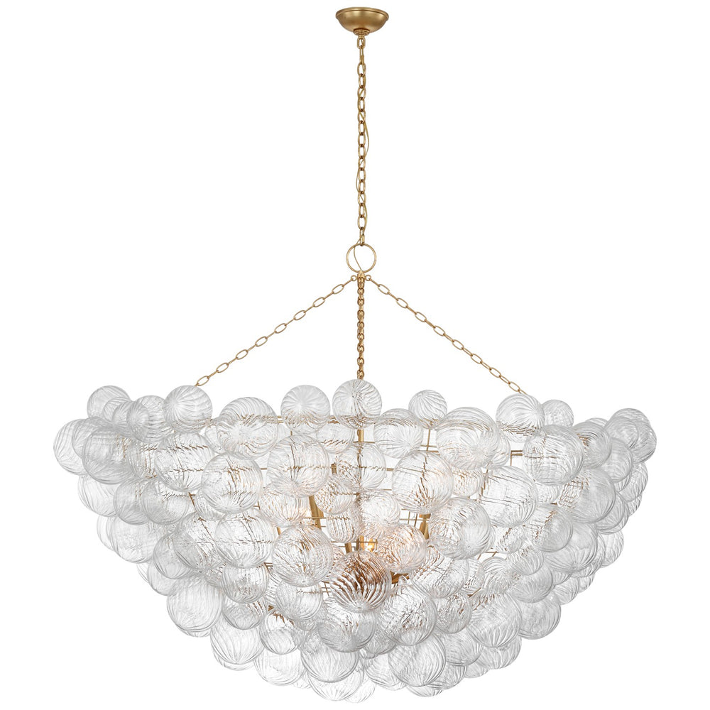Visual Comfort Signature Canada - LED Chandelier - Talia - Gild and Clear Swirled Glass- Union Lighting Luminaires Decor