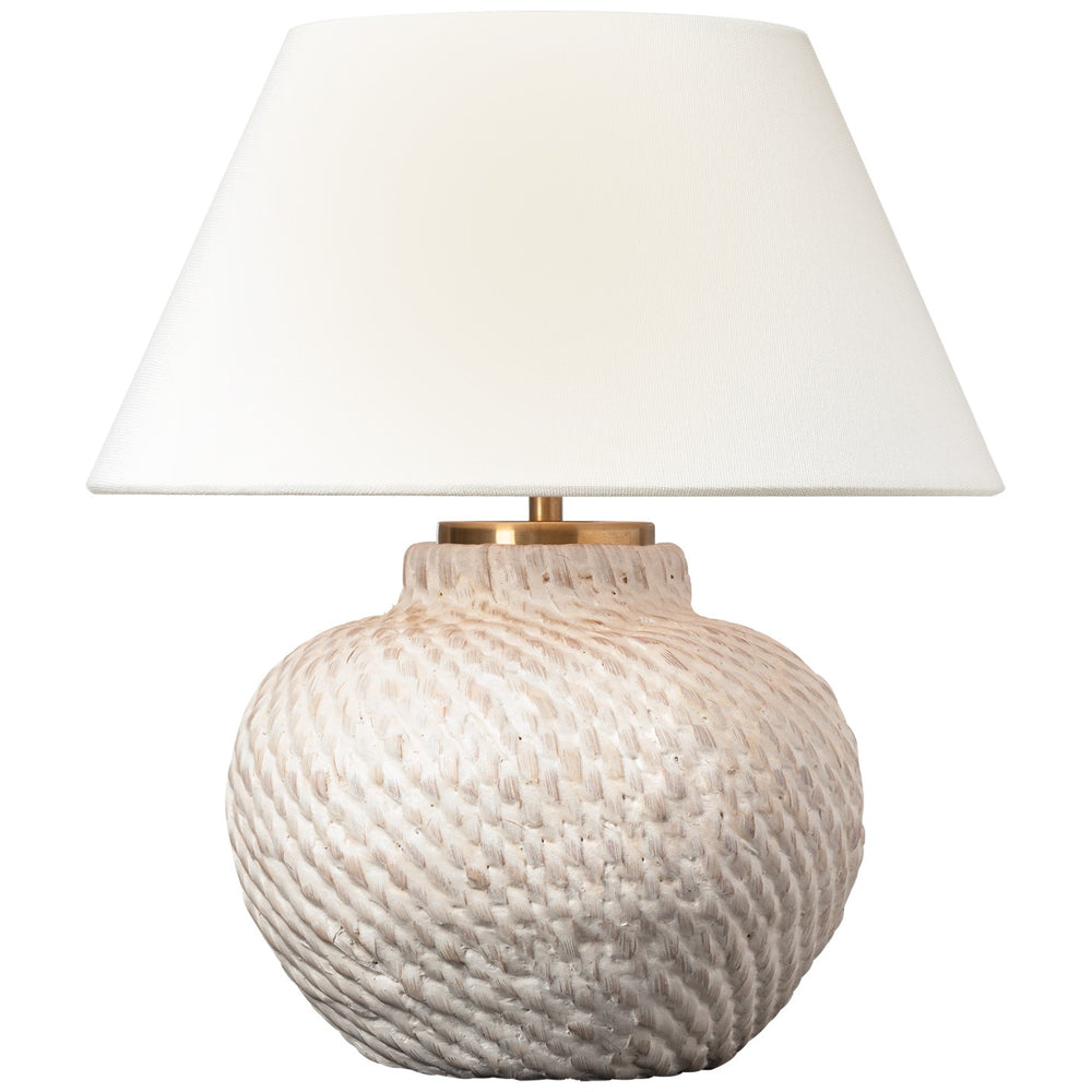 Visual Comfort Signature Canada - LED Accent Lamp - Avedon - Plaster White Rattan- Union Lighting Luminaires Decor