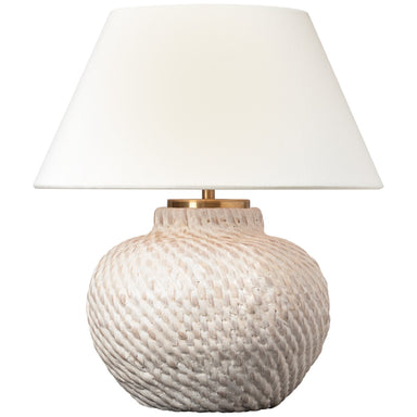 Visual Comfort Signature Canada - LED Accent Lamp - Avedon - Plaster White Rattan- Union Lighting Luminaires Decor