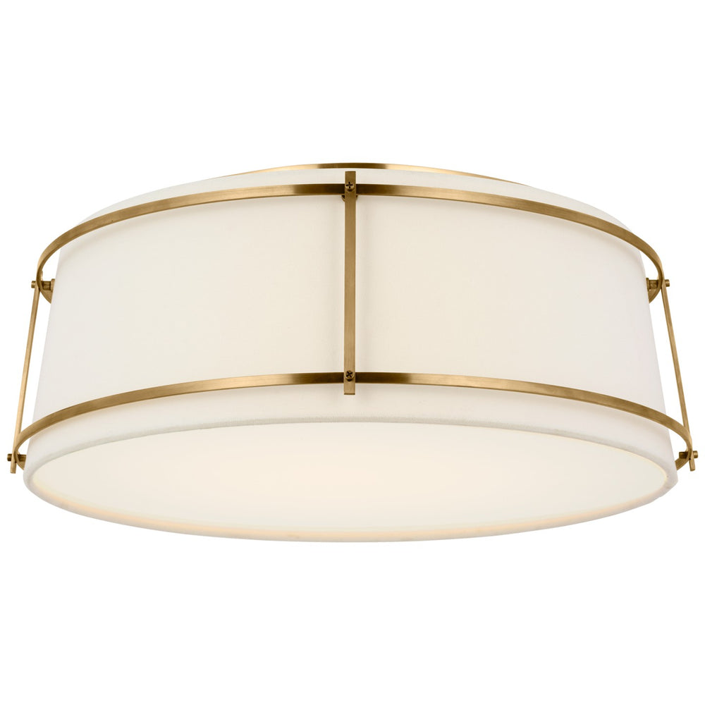 Visual Comfort Signature Canada - LED Flush Mount - Callaway - Hand-Rubbed Antique Brass- Union Lighting Luminaires Decor