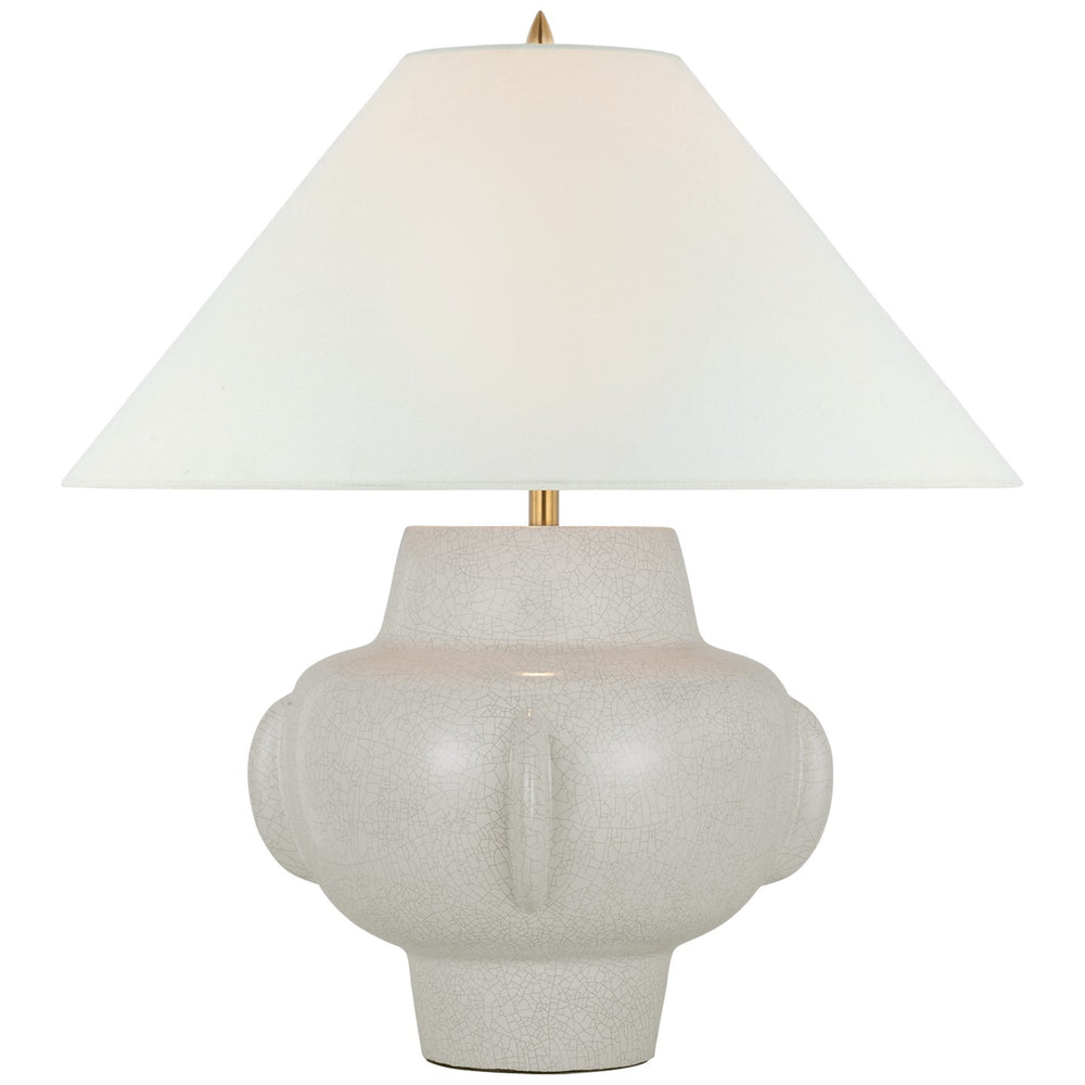 Visual Comfort Signature Canada - LED Table Lamp - Cap-Ferrat - White Crackle- Union Lighting Luminaires Decor