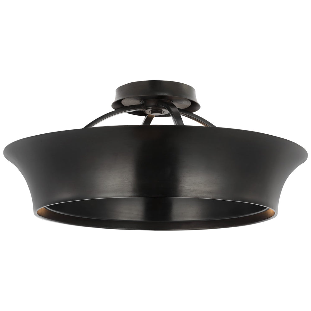 Visual Comfort Signature Canada - LED Semi-Flush Mount - Garland - Aged Iron- Union Lighting Luminaires Decor