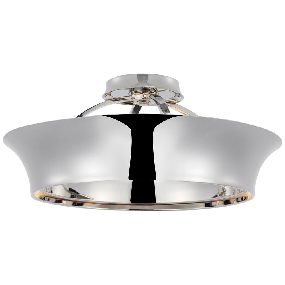 Visual Comfort Signature Canada - LED Semi-Flush Mount - Garland - Polished Nickel- Union Lighting Luminaires Decor